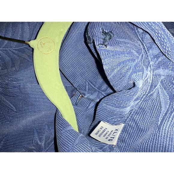 Tommy Bahama silk Hawaiian tropical button down short sleeve Blue Men's Size XL - Picture 7 of 7